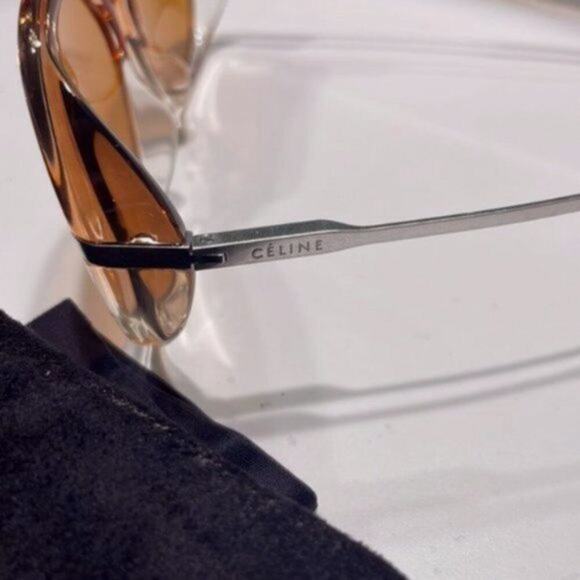 Celine 56mm Designer Sunglasses orange - Picture 7 of 9